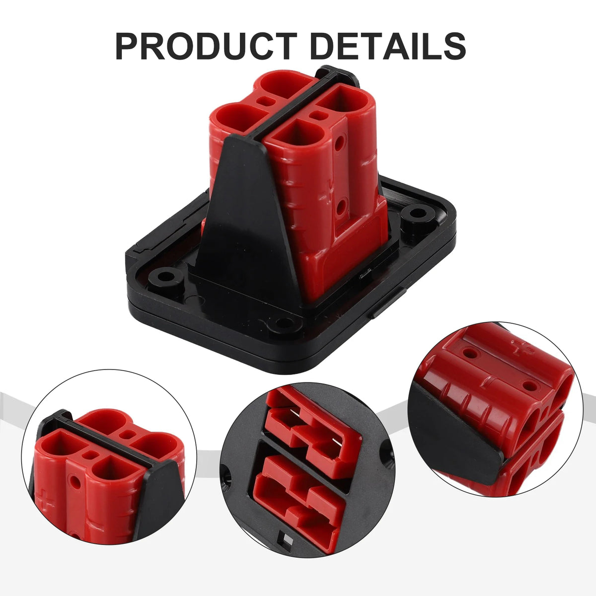 1 Set 50A Twin Dual Flush Mount Bracket For Anderson Plug Connector Flush Mounts Brackets Panel Cover For Caravan Yacht Panels