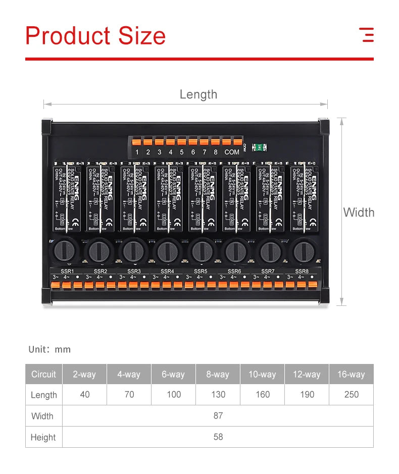 ENMG Solid State Relay Module 5-24V DC Solid State Non-Contact Relay Module DC Control AC/DC 220V Wide Voltage Constant Current