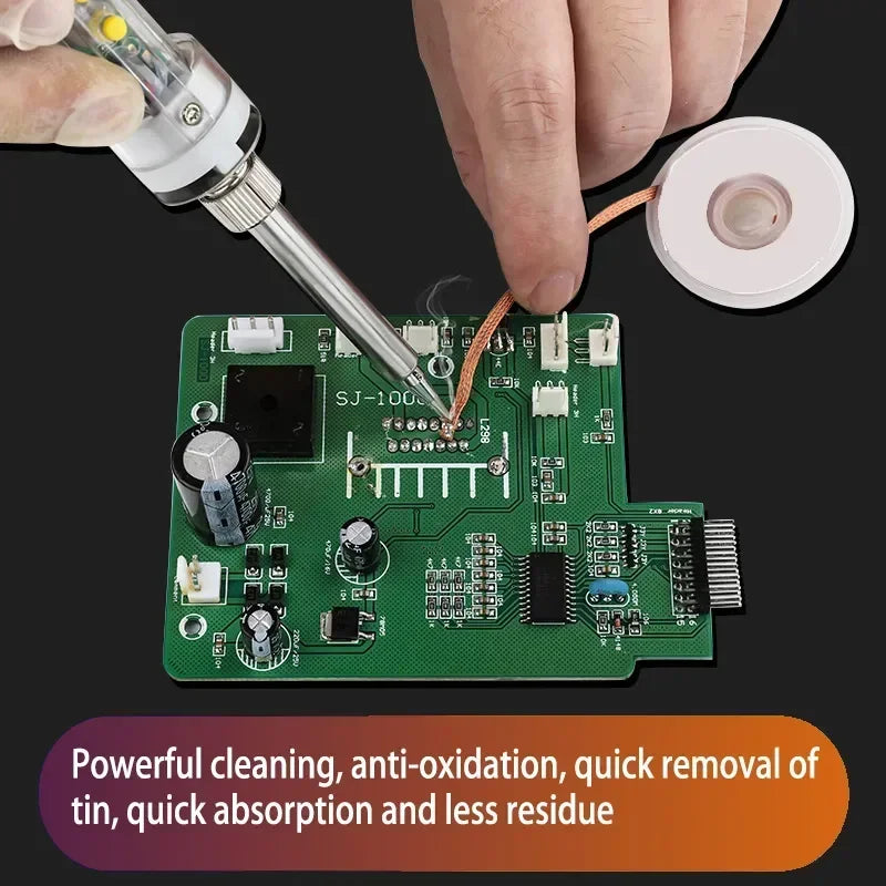 1.5M Length Welding Wires Desoldering Mesh Braid Tape Copper Welding Point Solder Remover Wire Repair Tool for Soldering