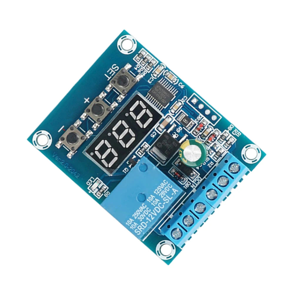 DC 9V/12V/24V 12A Voltage Detection Module Relay Charge and Discharge Monitoring Module Output Voltage Detection Range 0-99.9V