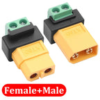 10/8/6/1PCS XT60 Connectors Screw Terminal Adapter XT60 Male/Female To 2PIN Solderless Power Plugs for Solar Panels Drone