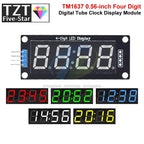 TM1637 LED Display Module for Arduino 4 Digit Tube 7 Segment 0.56 inch Time Clock Indicator Module Red Blue Green Yellow White