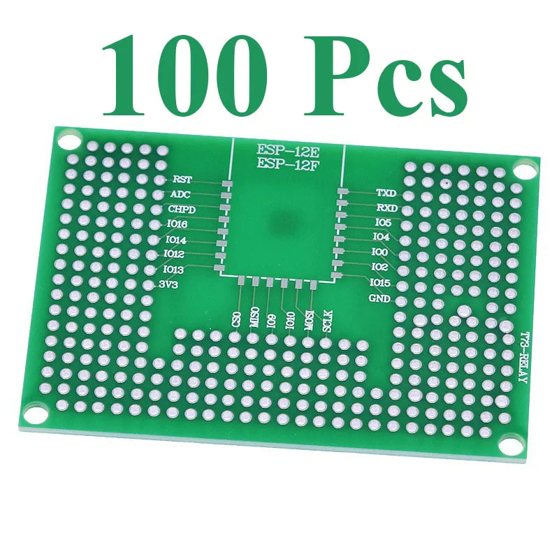 2~100Pcs 5X7 Double Sided Tin Plated Breadboard Prototype PCB Board Compatible With Wifi ESP8266 ESP12F ESP12E ESP32 Module