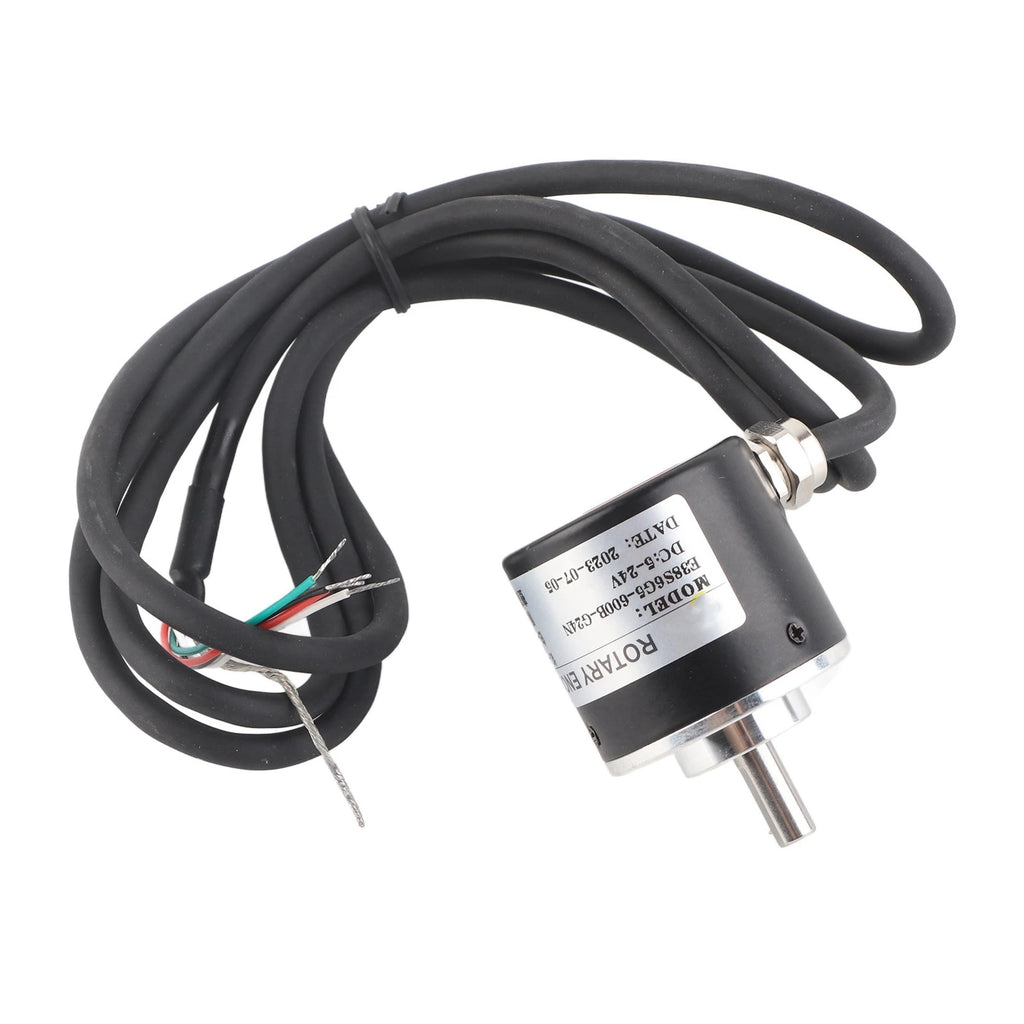 Encoder 600P/R Magnetoelectric Incremental Rotation Encoder 5V‑24V  2‑Phases Shaft 6mm Magnetoelectric Rotation Encoder
