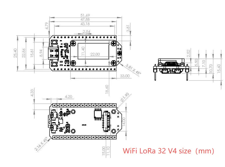 Heltec WiFi LoRa 32 V3/V4 ESP32 S3 SX1262 Dual-core Dev Board 21/28dBm for LoRaWAN Meshtastic IoT 868 915 MHz
