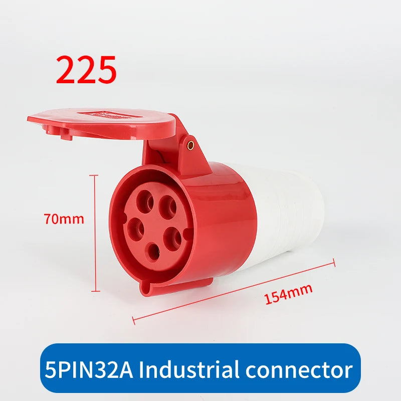 1 PCS 32A Aviation Industry Plug Socket Connector 3P/4P/5P IP44 Waterproof Surface Installation Wireless Concealed Installation