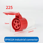 1 PCS 32A Aviation Industry Plug Socket Connector 3P/4P/5P IP44 Waterproof Surface Installation Wireless Concealed Installation