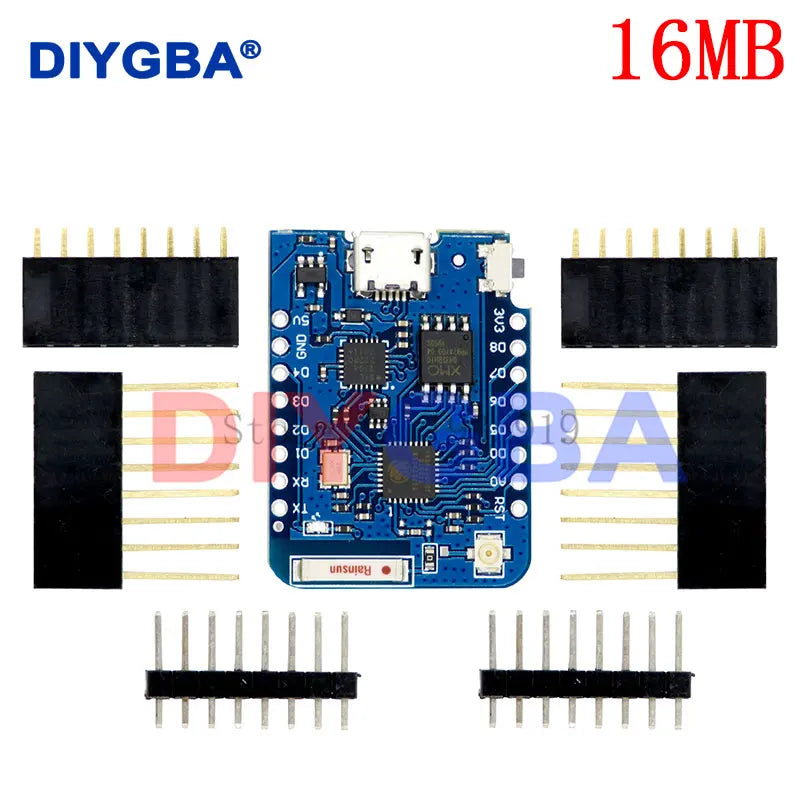 WEMOS D1 Mini Pro 4M 16M Bytes External Antenna Connector NodeMCU Based ESP8266 ESP-8266EX CP2104 WIFI Development Board Micro