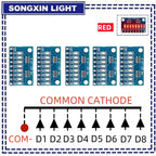 3-24V 8 Bit Blue/Red Common anode/cathode LED indicator Module Breadboard starter kit Board for MCU ARM 3d printer UNO MEGA2560