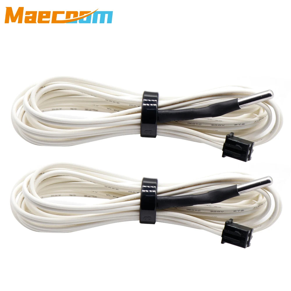 2/5pcs 1M/2M NTC 100K Ohm B3950 Thermistor 3x15mm Cartridge Sensor High Temperature for 3D V6 Upgraded Heater Block 3D Printer