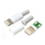 1Set Lightning Dock USB Male Plug With Chip Board Connector Fast Charging Port W/ Shell Soldering Line DIY Data Cable For Iphone