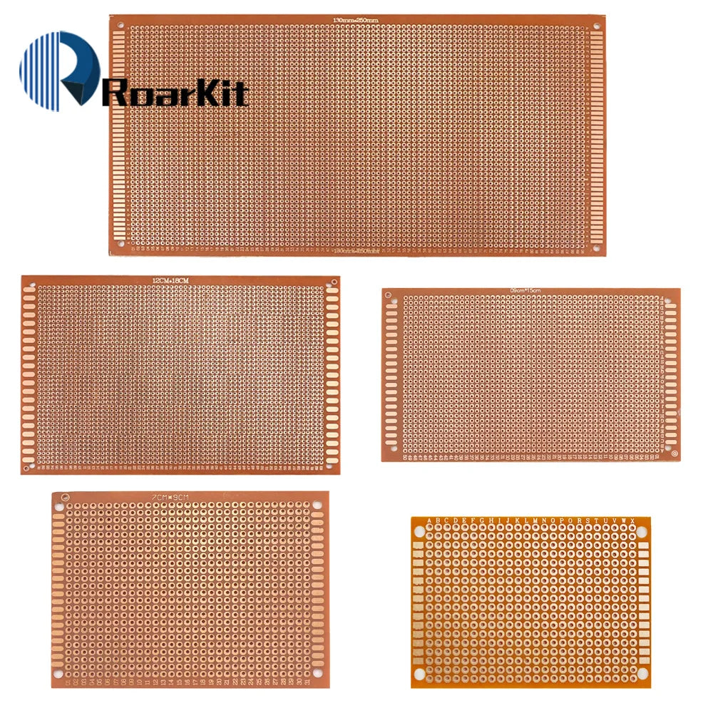 10PCS 5x7 7x9 9x15 12x18 13x25cm Single Sided Circuit Board PCB Bread Board Protoboard Universal Printed Circuit Boards DIY Set