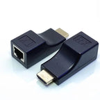 1 Pair HDMI to RJ45 Adapter Converter Extender RJ45 Ports Network 30M to RJ45 Over CAT5e / 6 UTP LAN Extender Cable Adapters