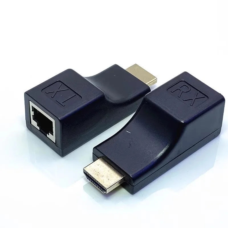 1 Pair HDMI to RJ45 Adapter Converter Extender RJ45 Ports Network 30M to RJ45 Over CAT5e / 6 UTP LAN Extender Cable Adapters