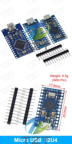TZT Pro Micro ATmega32U4 5V 16MHz Original Chip Replace ATmega328 For Arduino Pro Mini With 2 Row Pin Header For Leonardo UNOR3