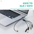 Adapter Cable GX16 to DC 5.5mm / DC 8mm / XLR / GX12 Connector Y Splitter Adapter