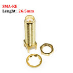 Cltgxdd 1/5/10pcs SMA-KE/KWE SMA Female Jack Adapter Solder Edge PCB Mount Antenna Base RF Copper Coaxial Connector Plug Socket