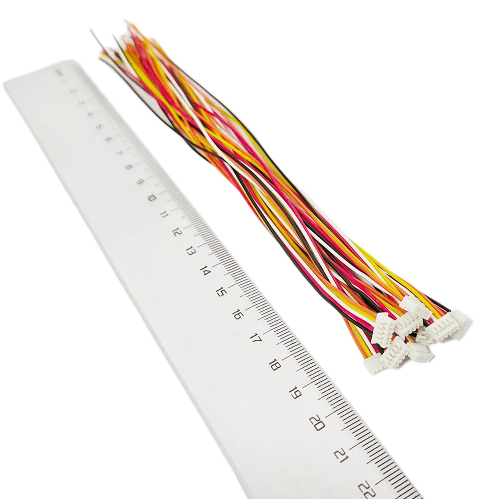 10 Sets JST 1.25mm Pitch Wire Connector Kit, Male/Female Plug & Socket Cable (2-10 Pin) with 28AWG Wire (10/20/30cm)