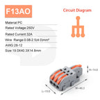 10/100PCS Electrical Cable Connector 1 in Multiple out Quick Wire Terminal Block 2/3/4/5Pin Push in Lever Connectors 0.08-4.0mm2