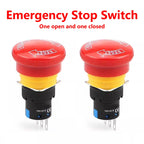 5/20PCS 16mm Mounting Holes Latching Emergency Stop Push Button Switch Bia/Small Head YJ-LA16-11ZS-A Mushroom Stop E-Stop Switch