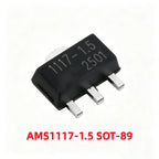 50/100Pcs AMS1117-1.2V 1.5V 1.8V 2.5V 3.3V ADJ SOT-223 SOT-89 AMS1117CD-5.0 TO-252 Adjustable/Fixed Low Dropout Linear Regulator