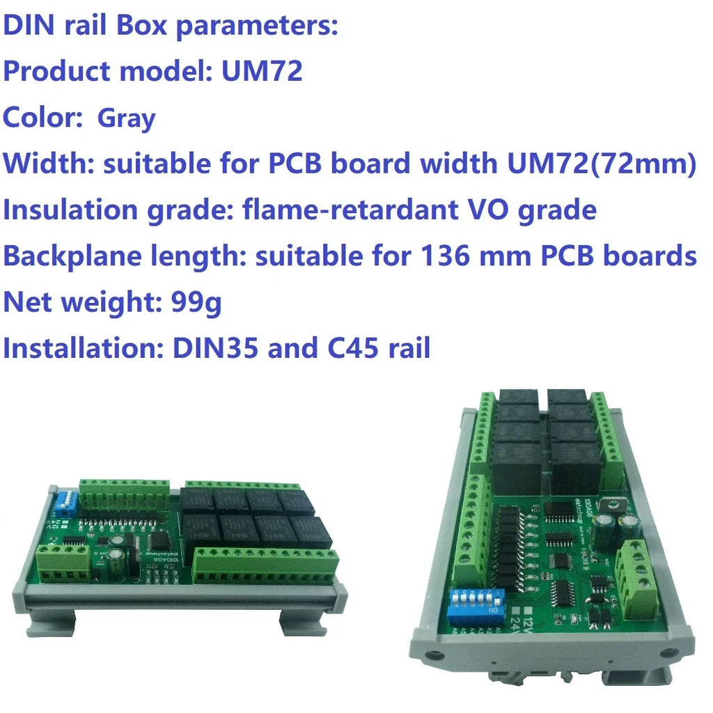 DC12V 1-12Ch Digital Switch DiDo Multifunction RS485 PLC IO Expanding Board Standard Modbus RTU Relay Module