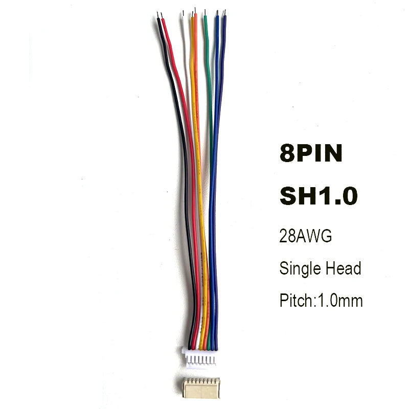 10 Sets JST SH 1.0mm Wire Cable Connector SMD Horizontal Socket 28AWG 100mm 2P 3P 4P 5P 6P 7P 8P 9P 10P Terminal