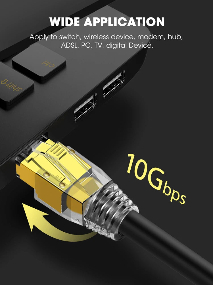ZOERAX 10/30PCS CAT8 CAT7 CAT6A Connector, Non-Pass Through RJ45 Connectors, 3-Prong 50μ Gold Plated with Strain Relief Boots