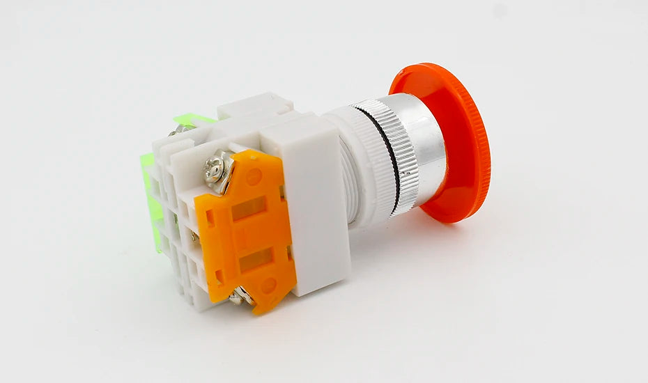 LHLL- Red Mushroom Cap 1NO 1NC DPST Emergency Stop Push Button Switch AC 660V 10A