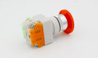 LHLL- Red Mushroom Cap 1NO 1NC DPST Emergency Stop Push Button Switch AC 660V 10A