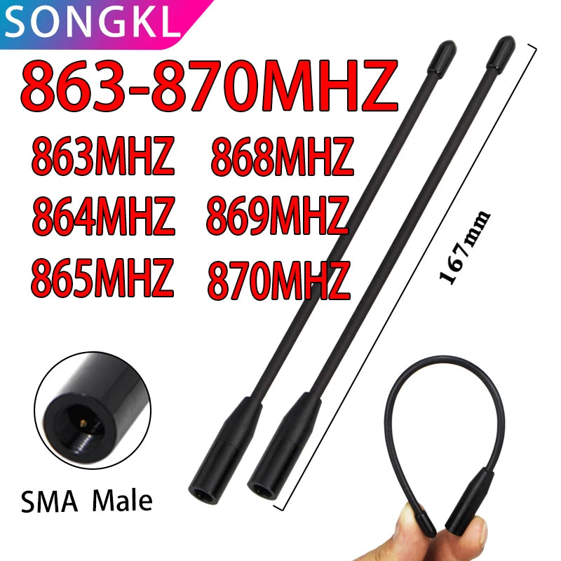 1PCS LoRa Wan Whip Antenna 863-870MHz 864MHz 868MHz 869MHz 865MHz Antenna for Meshtastic High Efficiency Omnidirectional Antenna