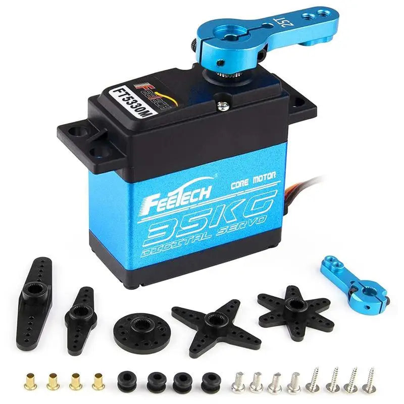 Feetech FT5330M 35KG Digital Servo RC Steel Gear 180 Degree 25T Metal Arm 7.4V Robot RC Servo Motor for RC Drift Car Helicopter