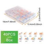 DIY GO 40PCS Lever Wire Connectors Assortment Pack Compact Splicing Connector Kit for Electrical Quick Connection Terminals