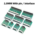 0.5mm 1.0mm pitch Connector SMT Adapter to 2.54mm hole FPC FFC Cable Welded board With Pin / Empty Board 6P 8P 10P 12P 20P 24P