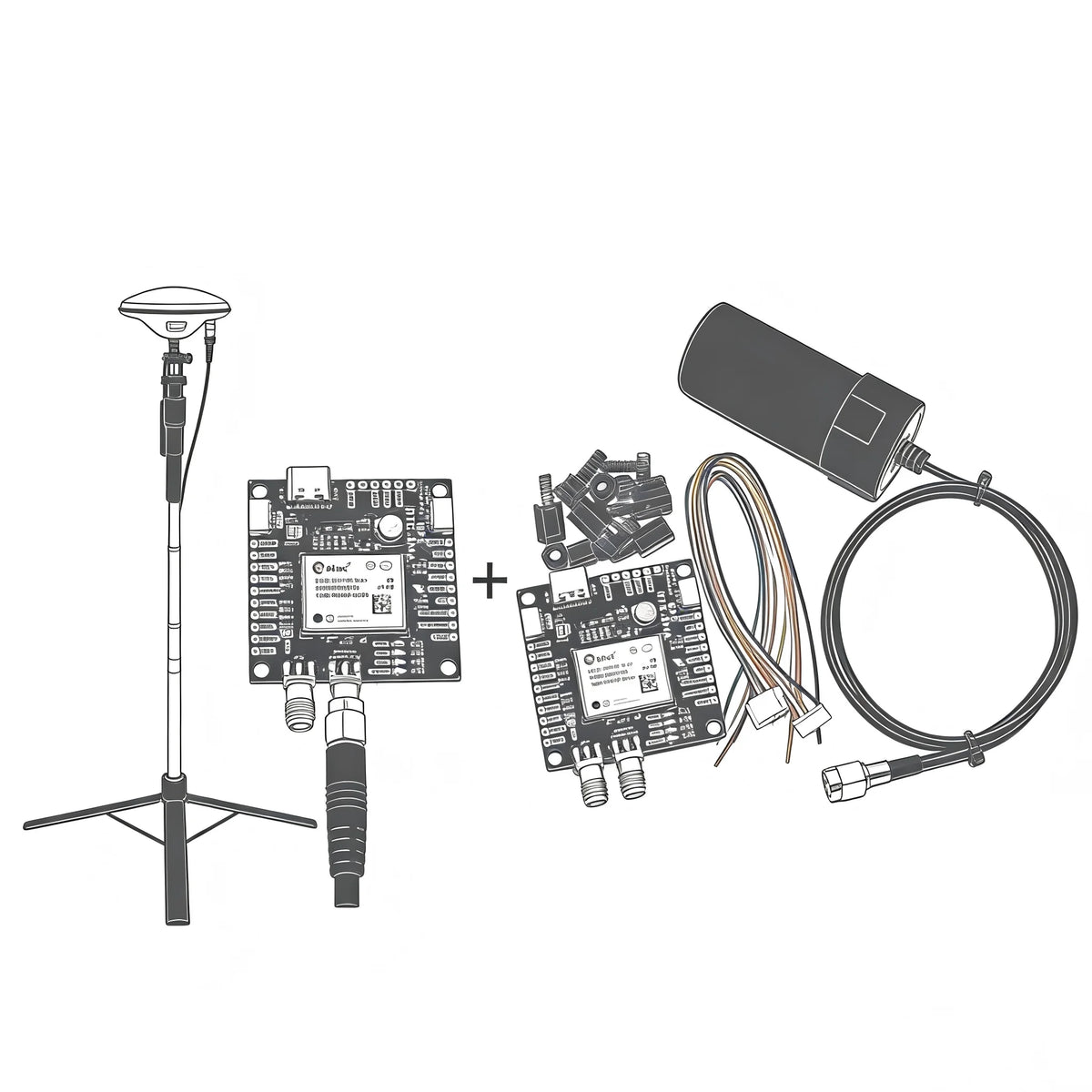 DroneHub SparkFun GPS RTK2 Board ZED F9P Qwiic High-Precision UAV GNSS Series Ardupilot FPV AutoPilot Flight Control