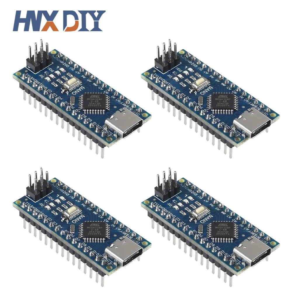 4PCS Mini / Type-C / Micro USB Nano 3.0 Atmega328P Controller Compatible Board for arduino CH340 USB driver 16Mhz ATMEGA328P