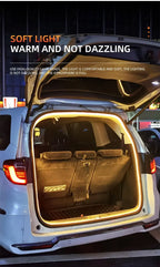 Car high brightness trunk lighting ambient light interior decoration LED wiring free automatic sensing tailgate light strip