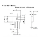 5PCS KBU608 KBU610 KBU806 KBU808 KBU810 KBU1010 KBU1510 KBU2510 Bridge Rectifier 6A 8A 10A 15A 25A 600V 800V 1000V ASEMI
