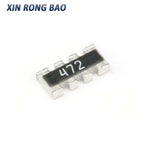 100pcs 0402*4 8P4R 2*4P SMD Network Resistor Array 0 4.7 5.1 10 22 33 47 49.9 51 100 220 1K 2K 3.3K 10K 100K 220K 470K Ohm 0R~1M