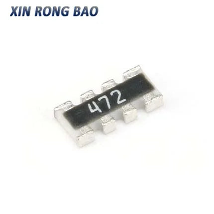 100pcs 0402*4 8P4R 2*4P SMD Network Resistor Array 0 4.7 5.1 10 22 33 47 49.9 51 100 220 1K 2K 3.3K 10K 100K 220K 470K Ohm 0R~1M