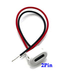 2 4 6 Pin USB-C Type Waterproof USB Connector Direct Compression Female Base Female Socket Charging Interface With Welding Wire