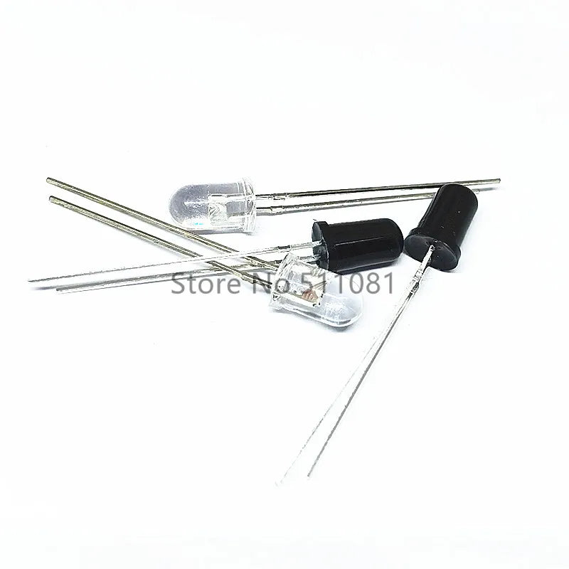 100PCS LED 5mm 940nm Infrared Emitter IR Receiving Diode Round Tube Light