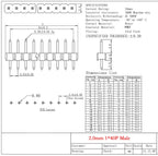 10CS Pitch 2.0mm 1x40 2x40 Pin Single Double Row Right Angle Straight SMT SMD Round Male Header Connector