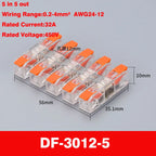 Wiring Terminal Quick Press Type Electrical Docking 2-12 Pin Screw Fixing Compact Wire Connector Push-in Type Terminal Block