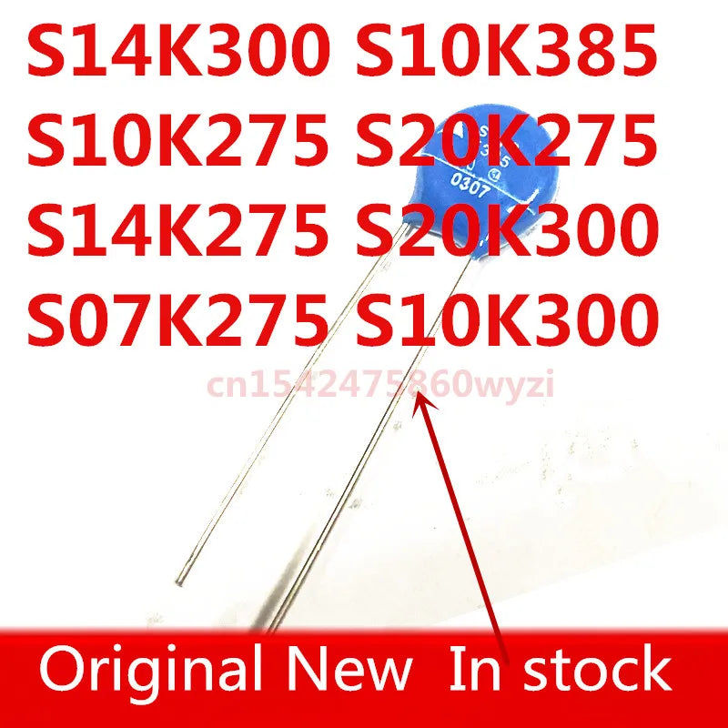 Original 10pcs/lot S10K385  S10K275 S20K275 S14K275 S14K300 S07K275 S10K300 S20K300  Varistor New In stock