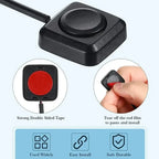QXNY Momentary Push Button on Off Switch Black Plastic 12V 24V Car Alarm Button DIY Flashlight Surface Mount Mini Button Switch