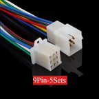 5pairs 2.8mm Automotive Controller Handle Motor Wire Connector 2/3/4/6/9P 15cm 0.75mm2 18AWG Automobile Male Female Plug Cable