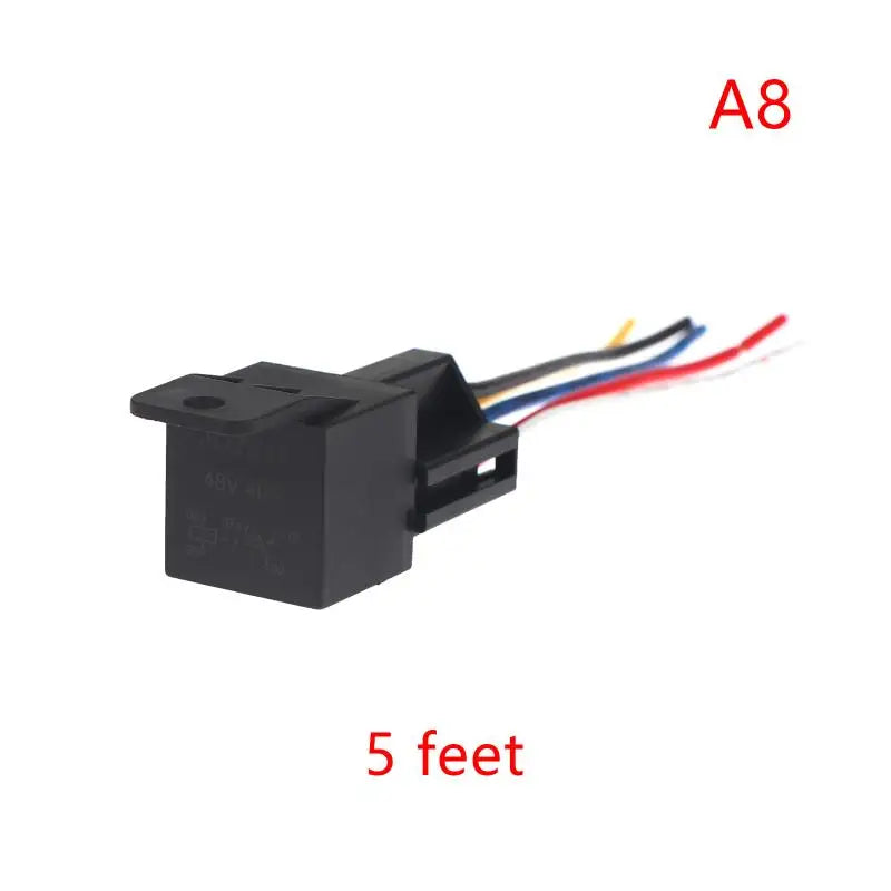 New 12V 24V 36V 48V 60V 72V 4Pin 5Pin 40A Automotive Relay With Interlocking Socket Heavy Duty For Truck Car Van Moto Boat Relay