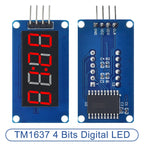 1/5pcs TM1637 4 Bits Digital LED Display Module For arduino 7 Segment 0.36Inch Clock RED Anode Tube Four Serial Driver Board