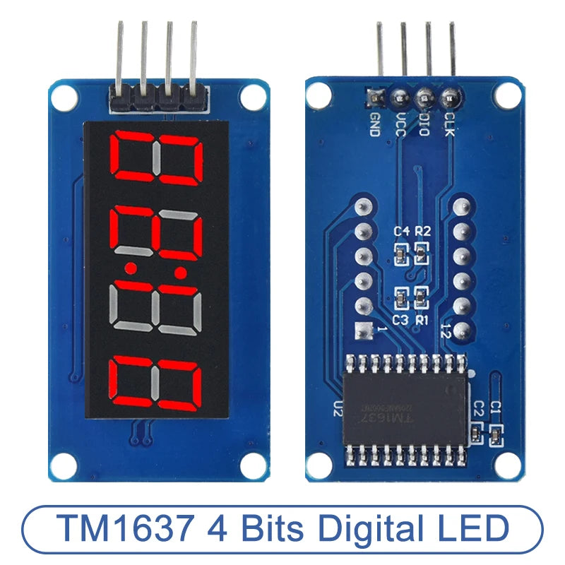 1/5pcs TM1637 4 Bits Digital LED Display Module For arduino 7 Segment 0.36Inch Clock RED Anode Tube Four Serial Driver Board